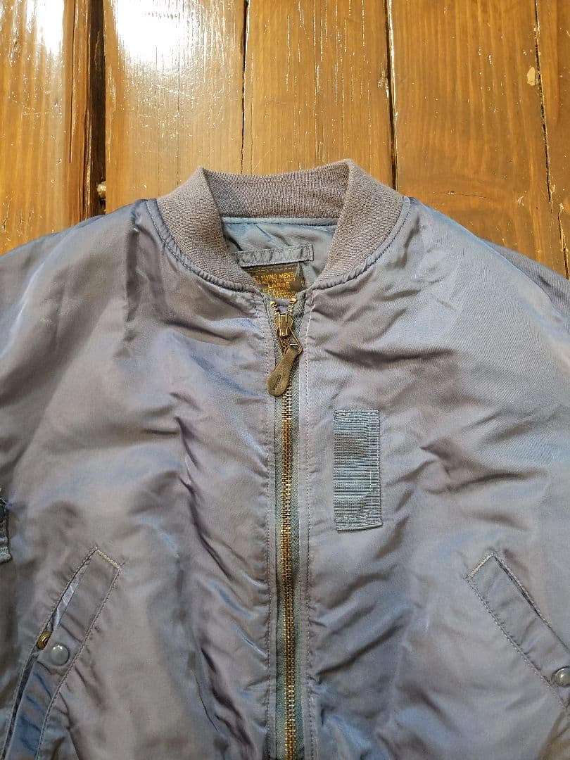 ALPHA INDUSTRIES☆90's MA-1☆ブルー☆50's復刻☆L