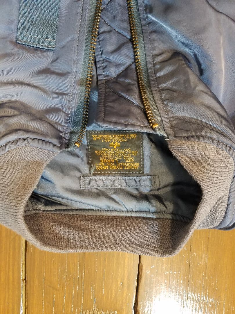 ALPHA INDUSTRIES☆90's MA-1☆ブルー☆50's復刻☆L