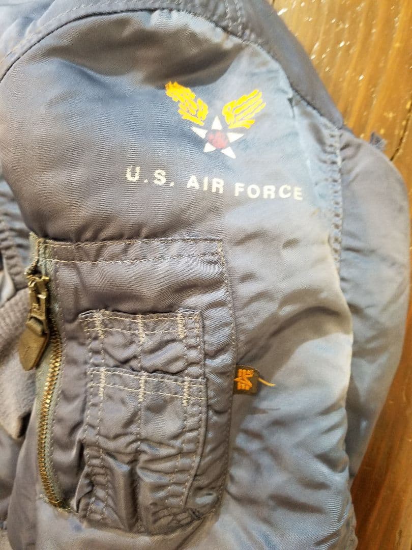 ALPHA INDUSTRIES☆90's MA-1☆ブルー☆50's復刻☆L