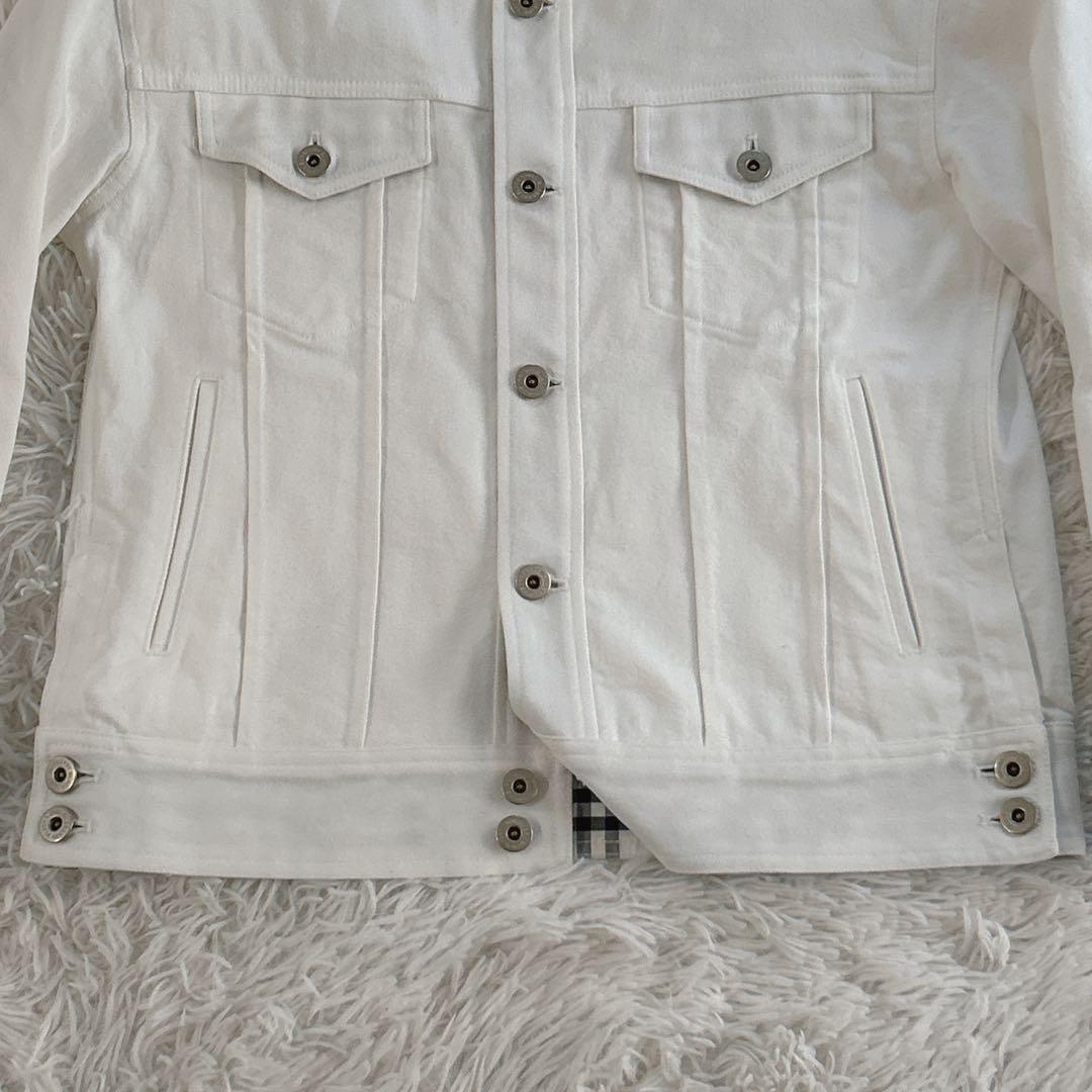 美品✨ バーバリーブラックレーベル デニムジャケット ノバチェック 白 M