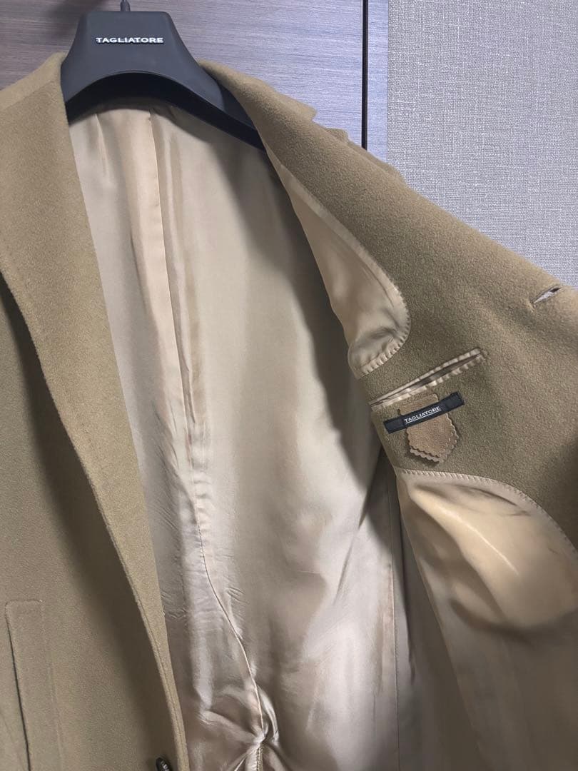 タリアトーレ　カシミヤ100% チェスターコート　キャメル　44サイズ