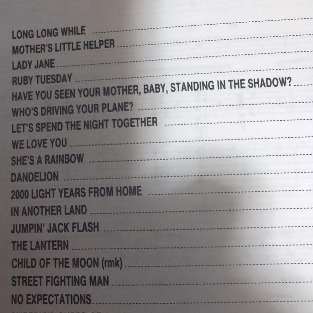 ローリングストーンズシングルズコレクションロンドンイヤーズタブ譜