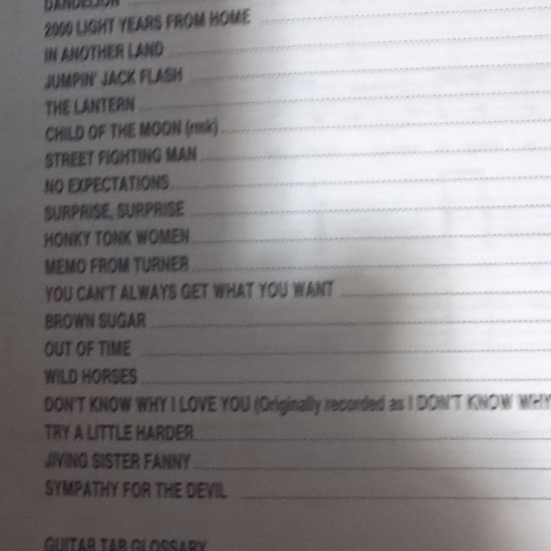 ローリングストーンズシングルズコレクションロンドンイヤーズタブ譜