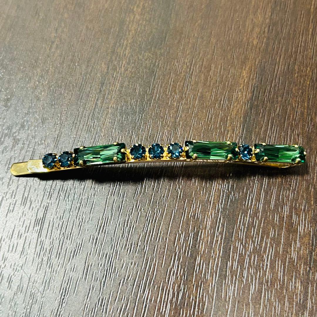 コンプレックスビズCOMPLEXBIZ スワロフスキーヘアクリップ＋ロングピン