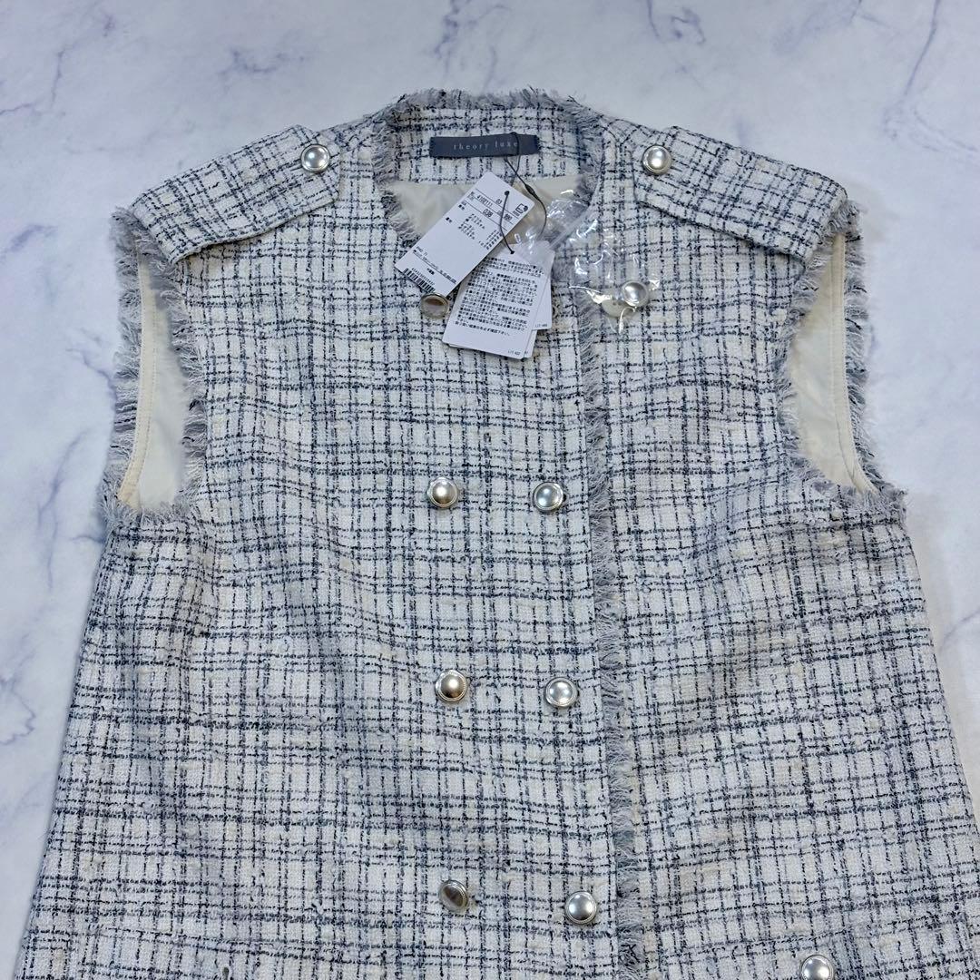 新品未使用 2024年発売 theory luxe ツイード ジレ M