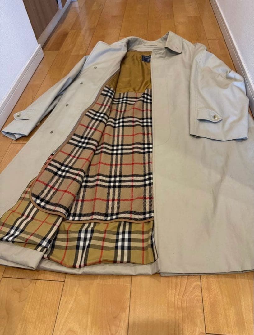 【BURBERRY バーバリー】 ライナー付き ステンカラーコート LL メンズ
