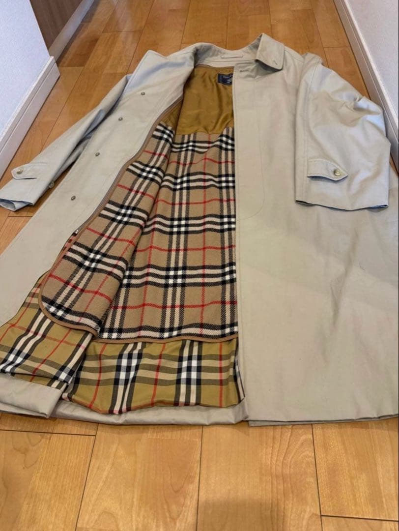 【BURBERRY バーバリー】 ライナー付き ステンカラーコート LL メンズ