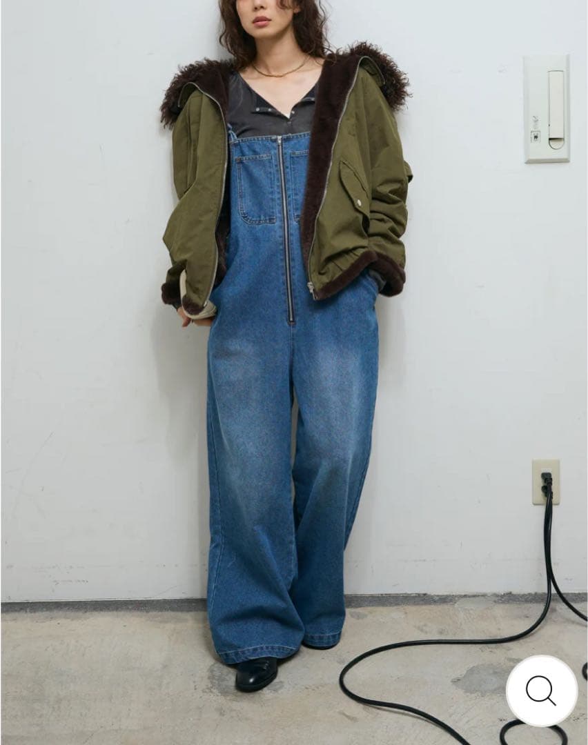 IAMALPHA ボア襟ジップブルゾン アウター