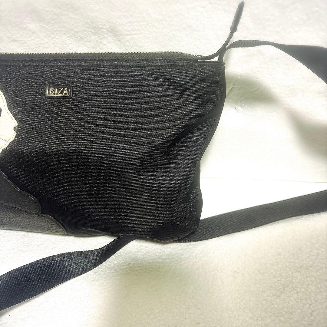 極美品 イビサIBIZA　アニマーダ　ナイロンショルダー　パンダ