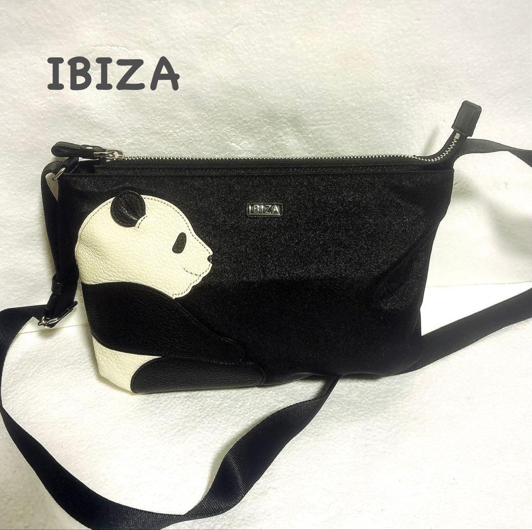 極美品 イビサIBIZA　アニマーダ　ナイロンショルダー　パンダ