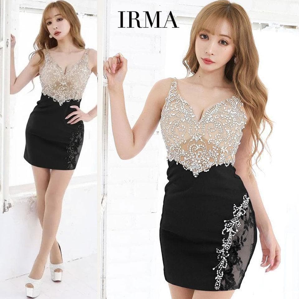 [イルマ]21114 キャバドレス ブラック M sugar