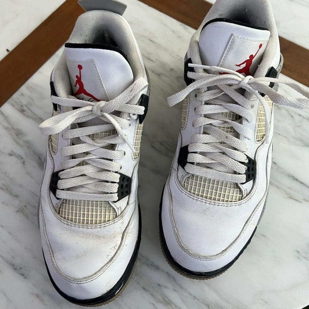 値下げ【美品】ナイキ ジョーダン 4 ゴルフ ホワイトセメント 27.5cm
