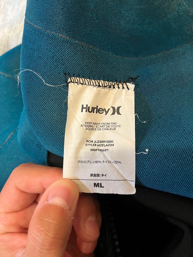 Hurley フルスーツ ブラック/グレー