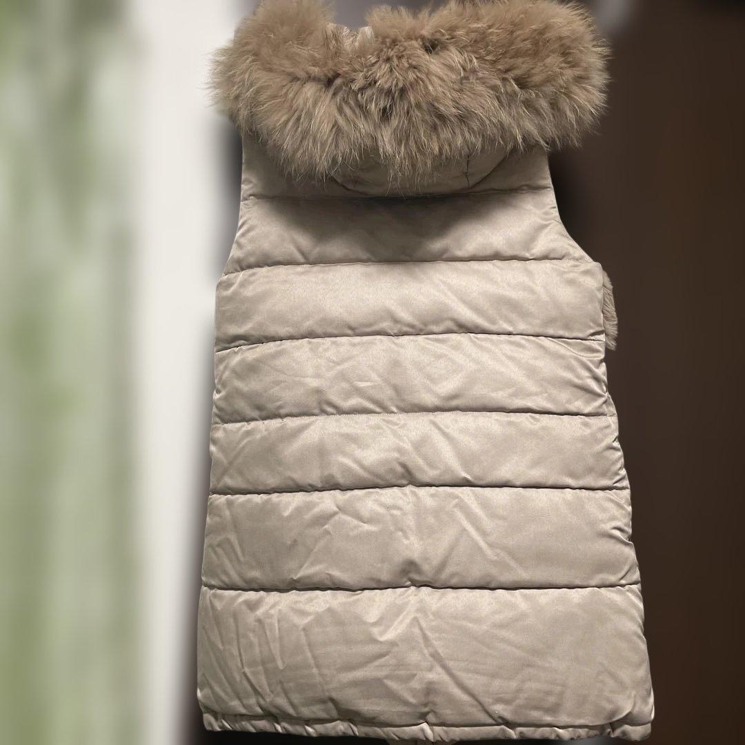 Diagram/フード付きリアルファーダウンベスト