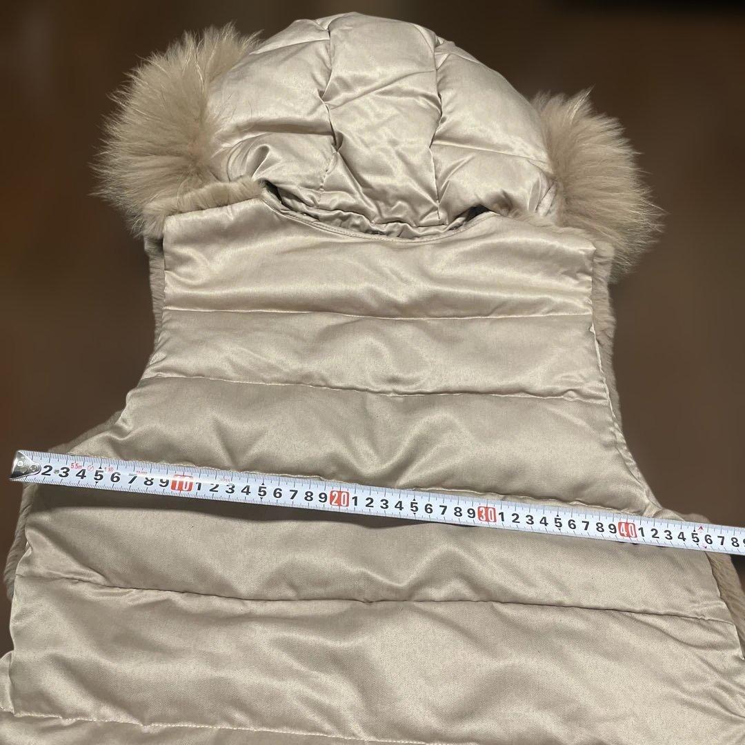 Diagram/フード付きリアルファーダウンベスト