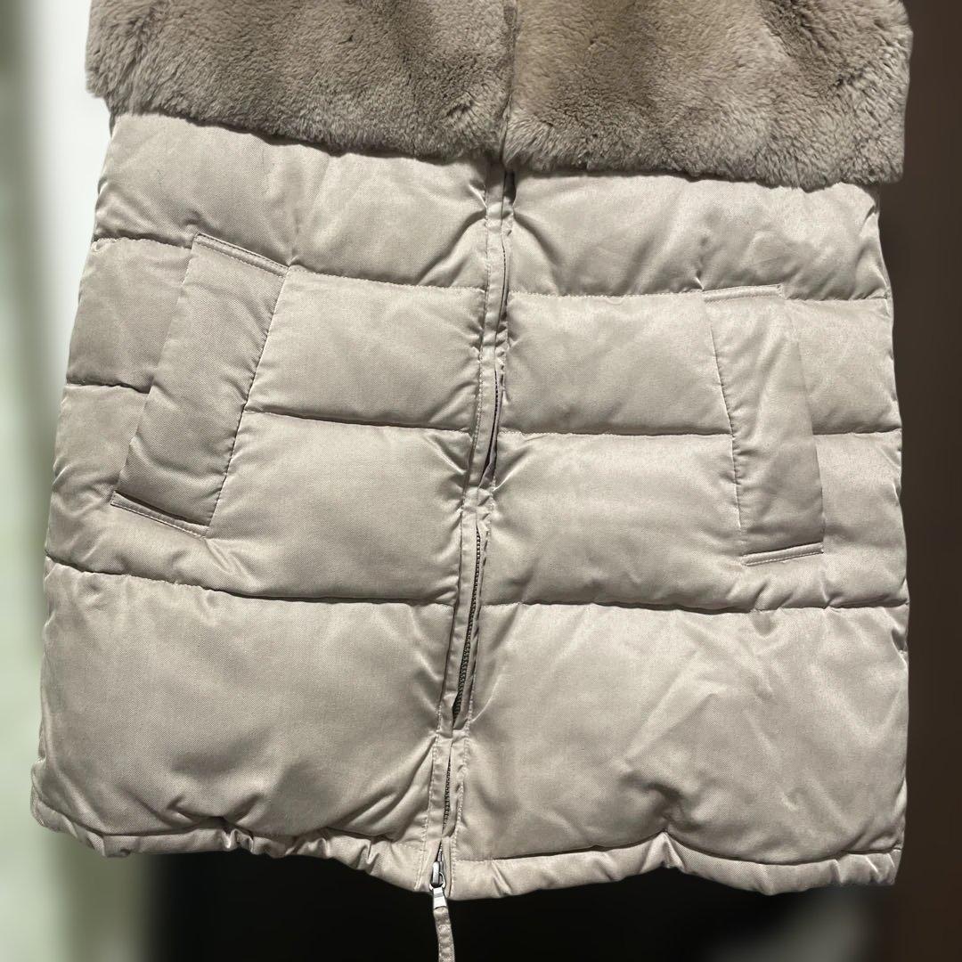 Diagram/フード付きリアルファーダウンベスト