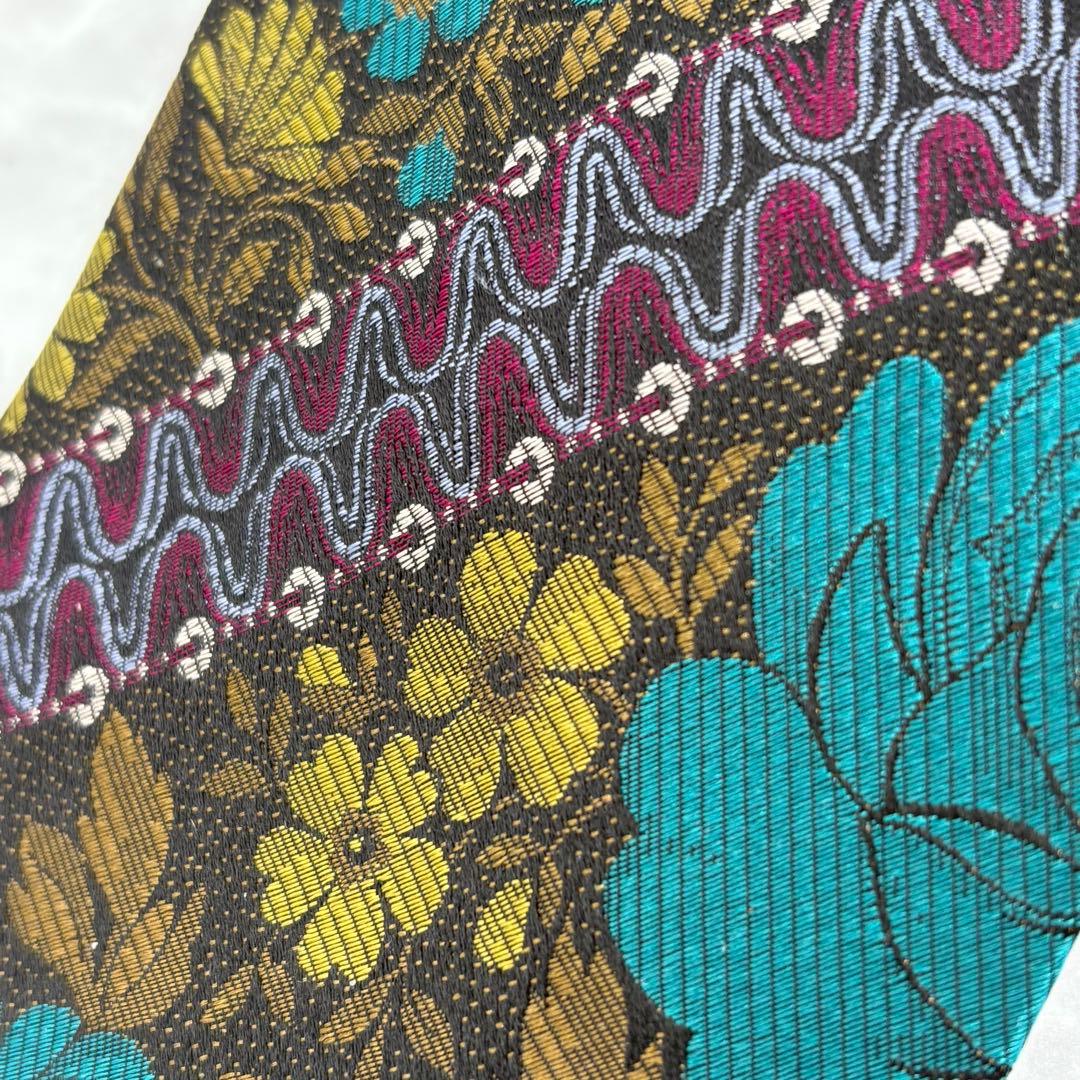 【タグ付未使用】FENDI シルクネクタイ バロック調フローラルジャカード