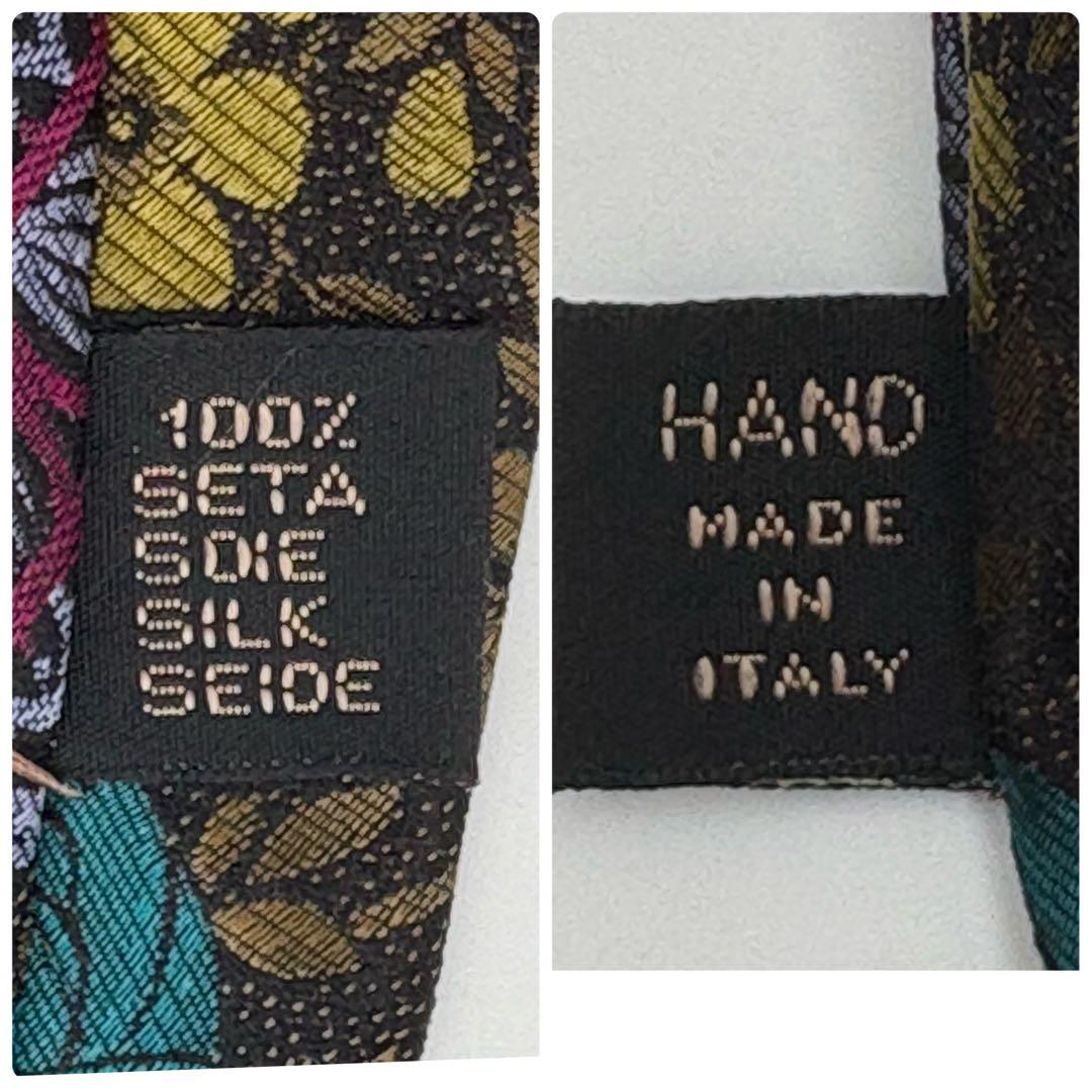 【タグ付未使用】FENDI シルクネクタイ バロック調フローラルジャカード