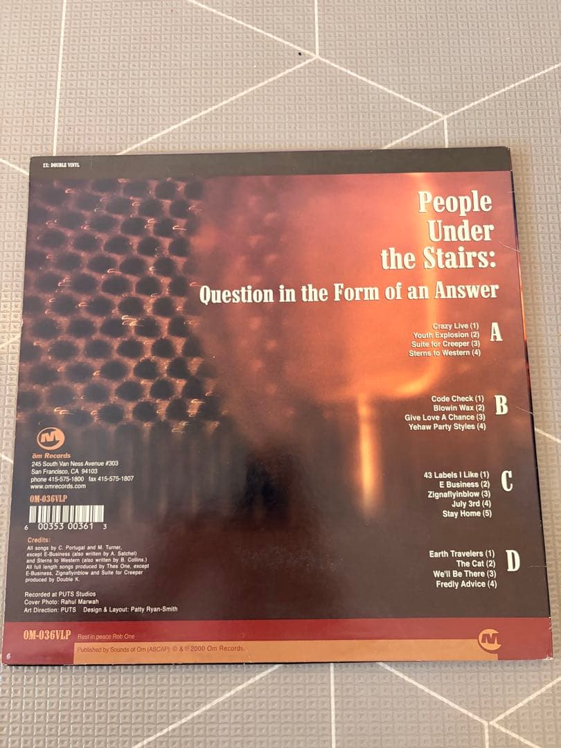 people under the stairs 「question …」 2LP