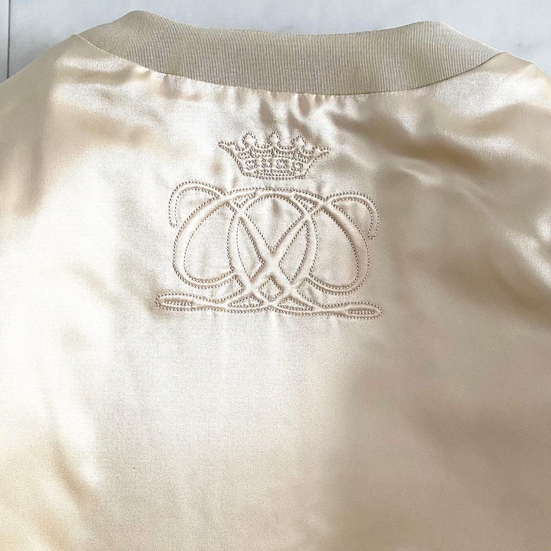 美品 ドゥロワー シルクポリエステルキルトジャケット リアルダウン ロゴma1