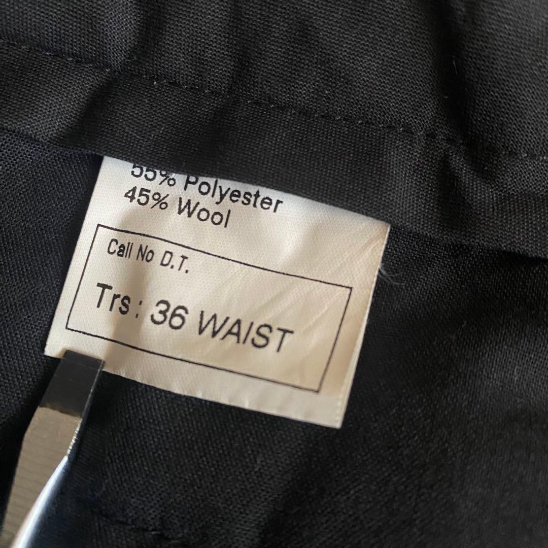 70s ENGLAND ワイドスラックス ブラック OPTI タック入り