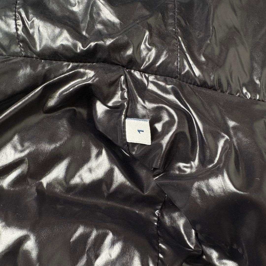 モンクレール 2way ダウンベスト フード リアルファー ロゴワッペン