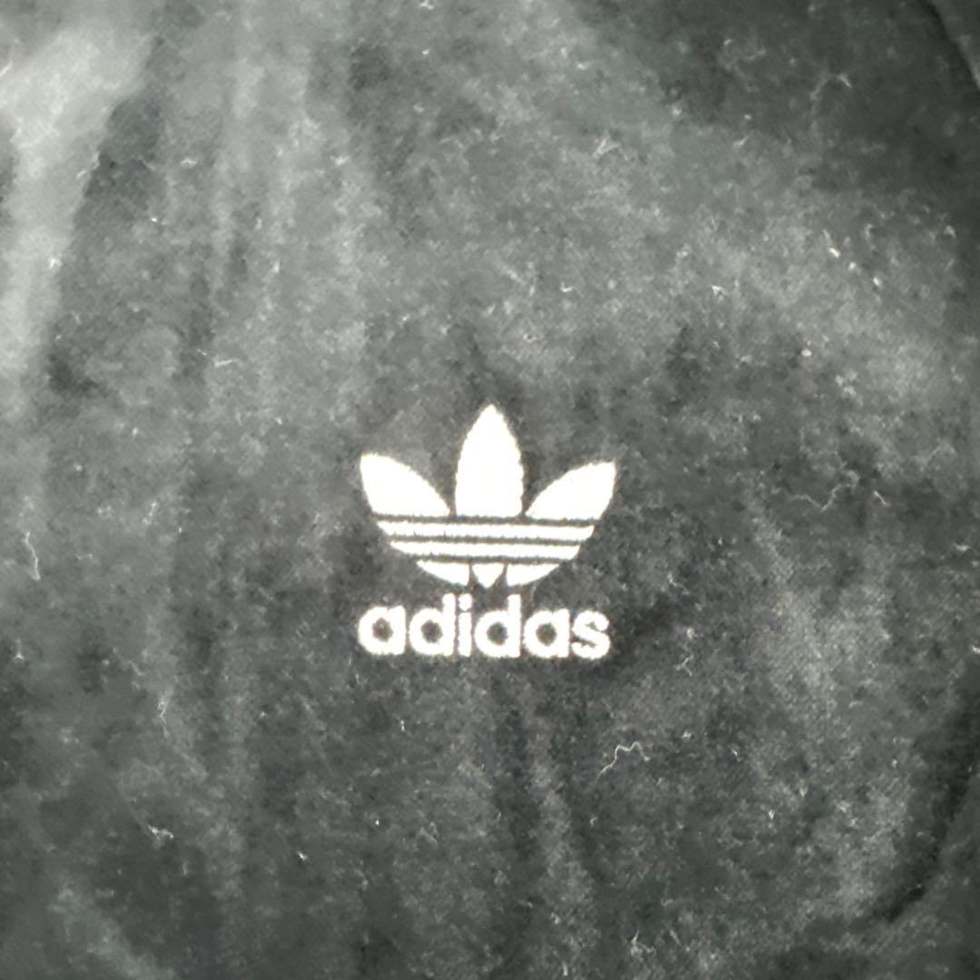 【新品】adidas ベルベット トラックジャケット 黒 S ベロアAO3567