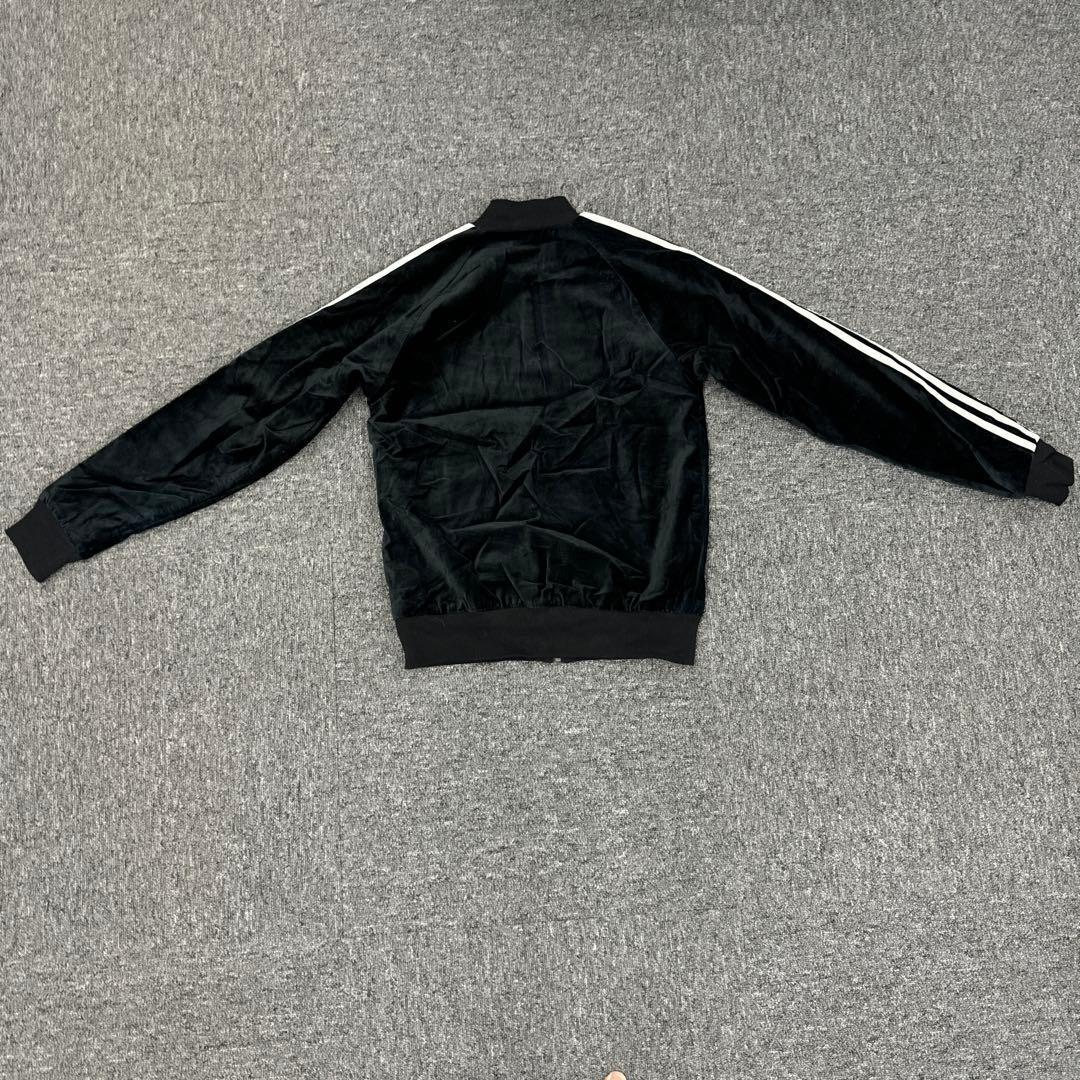 【新品】adidas ベルベット トラックジャケット 黒 S ベロアAO3567