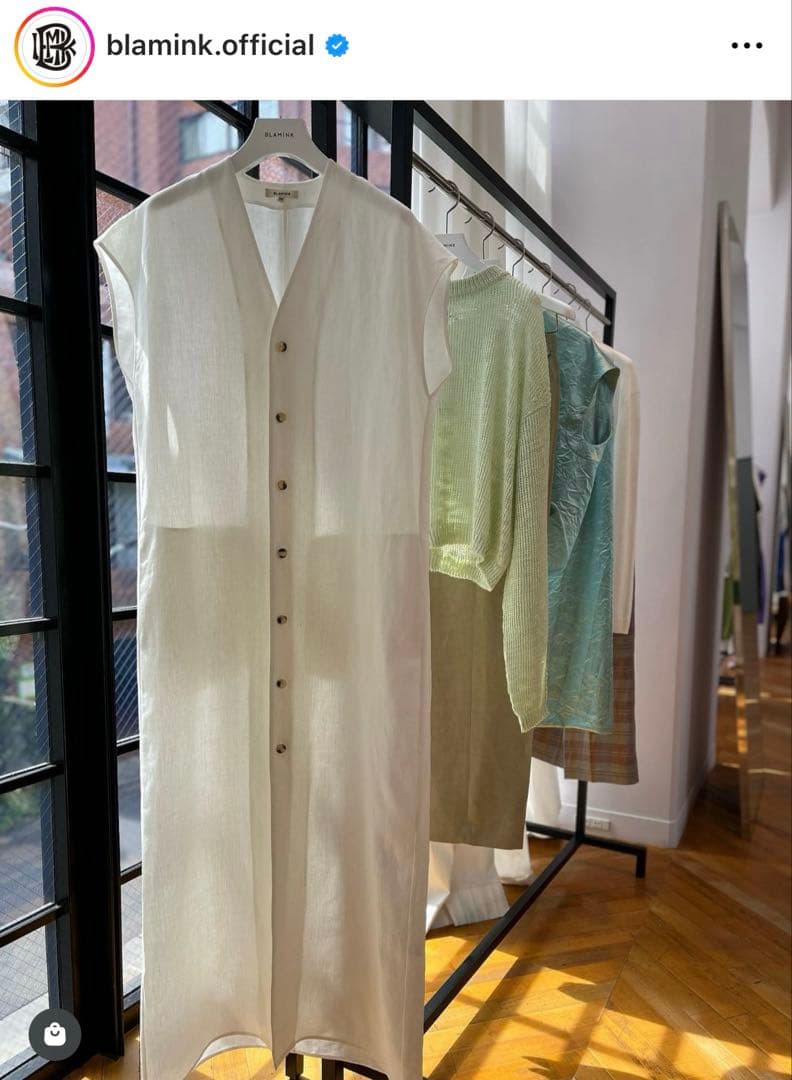 ★新品未使用★ BLAMINK ノースリーブ ワンピース ジレ ブラミンク