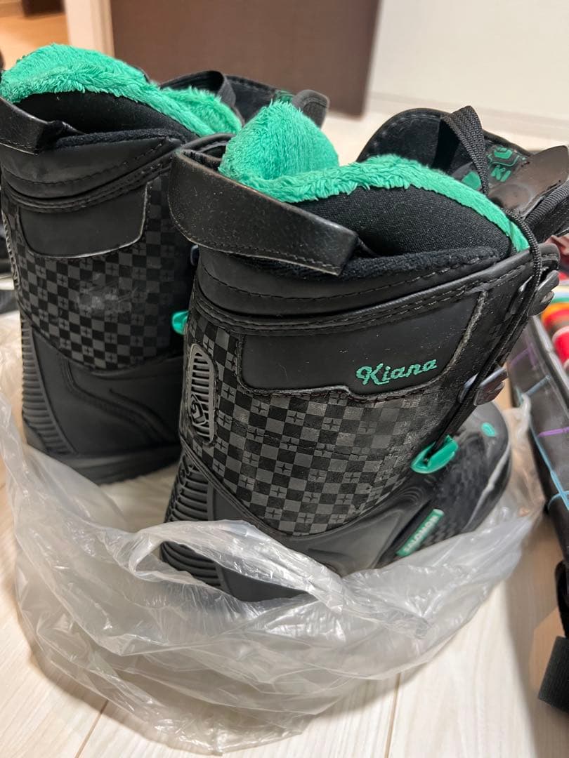 SALOMON スノーボード ストライプ柄 バインディング付き