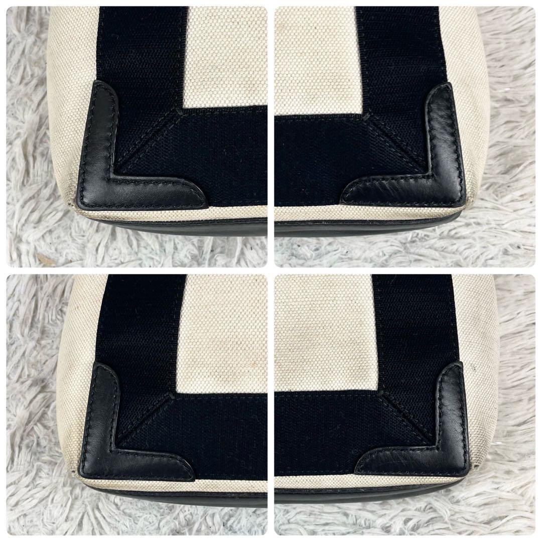 美品 バレンシアガ キャンバス 2WAY ショルダーバッグ ポーチ付き ホワイト