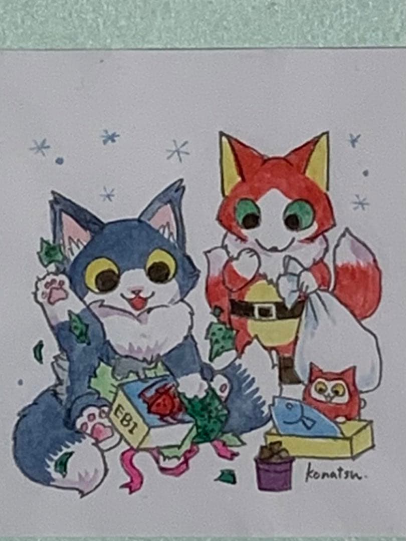 梅*林様 こなつKONATSU限定直筆イラスト小夏屋KONATSUYAネゴラ猫N