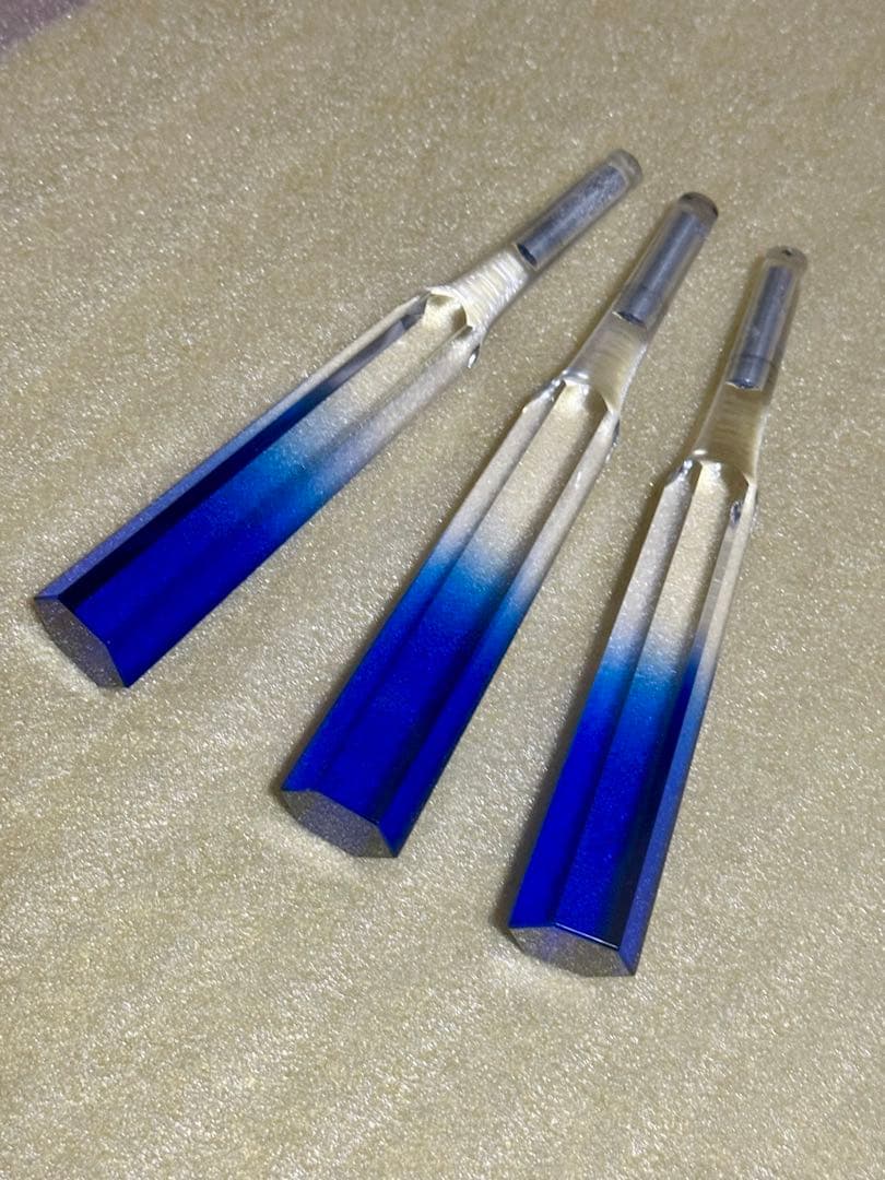 ●糸巻き●三味線 クリスタルブルー ⟡.·素六 アクリル 美品