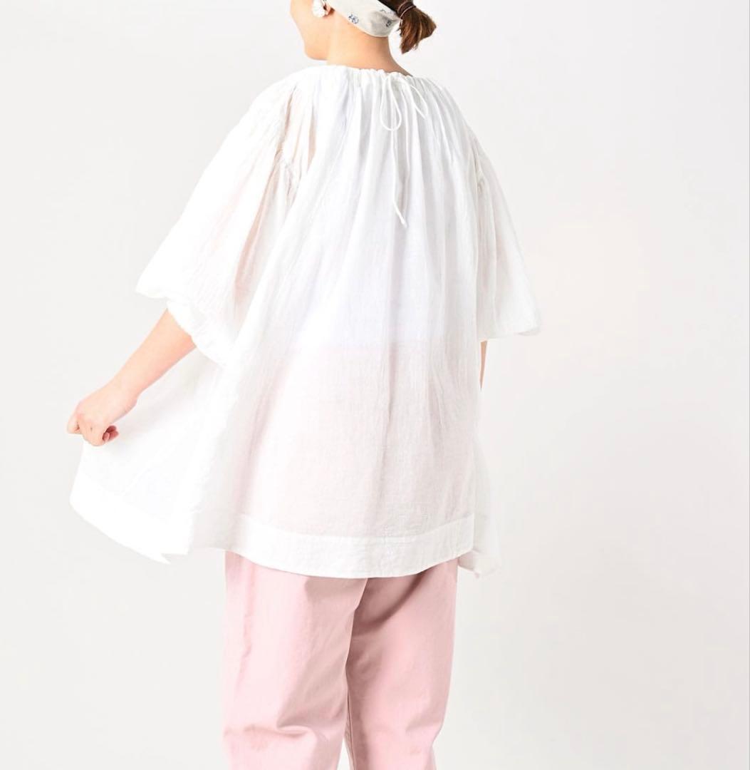 45Rpm ガーゼのシャーリングチュニックブラウス