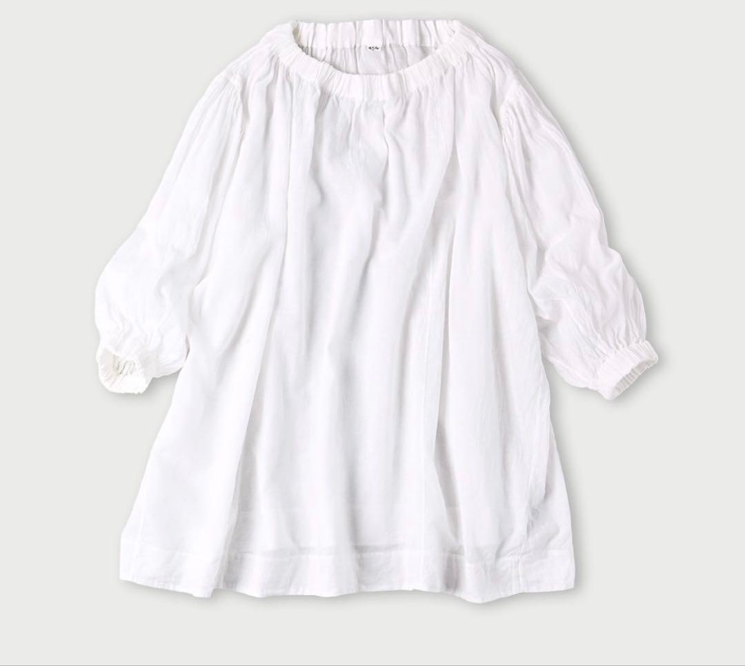 45Rpm ガーゼのシャーリングチュニックブラウス