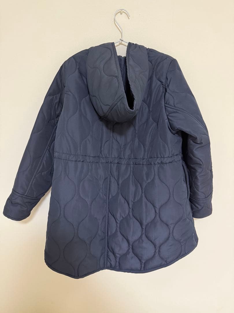 EmmaTaylorミリタリーキルティングドロストハーフコート　ネイビー（36）