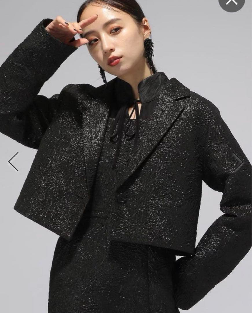 HARE ハレ グリッタージャガードジャンスカ ワンピース ジャンスカ 黒 ラメ