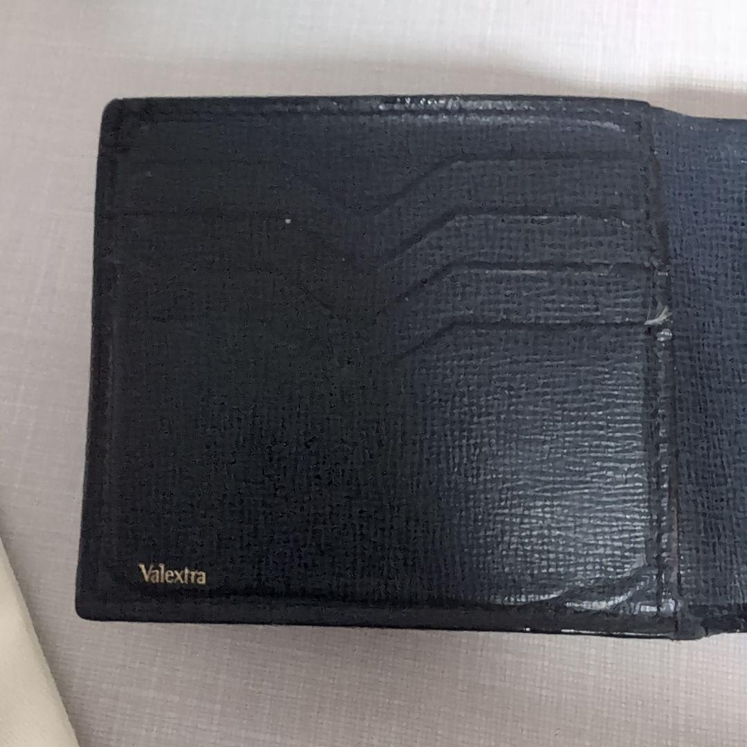 Valextra 黒 二つ折り財布