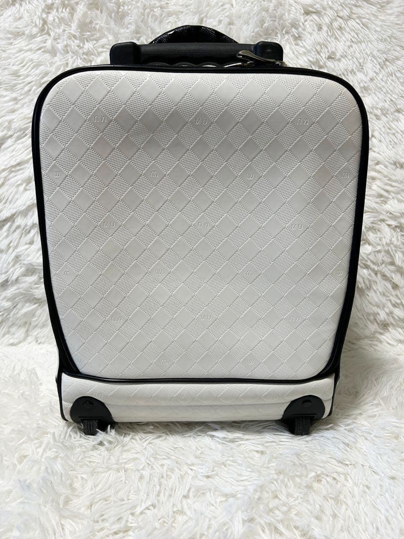 【美品】MU SPORTS キャリーケース シンプル ホワイト ミエコ ウエサコ