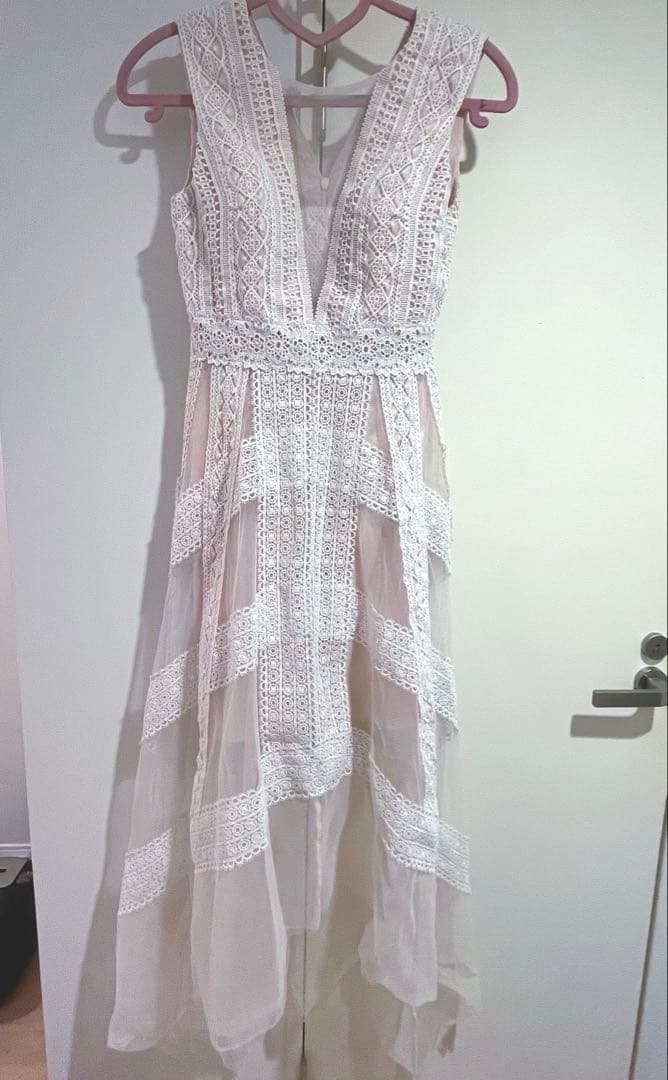 ホワイトレースマキシドレス　erukei sugar settan