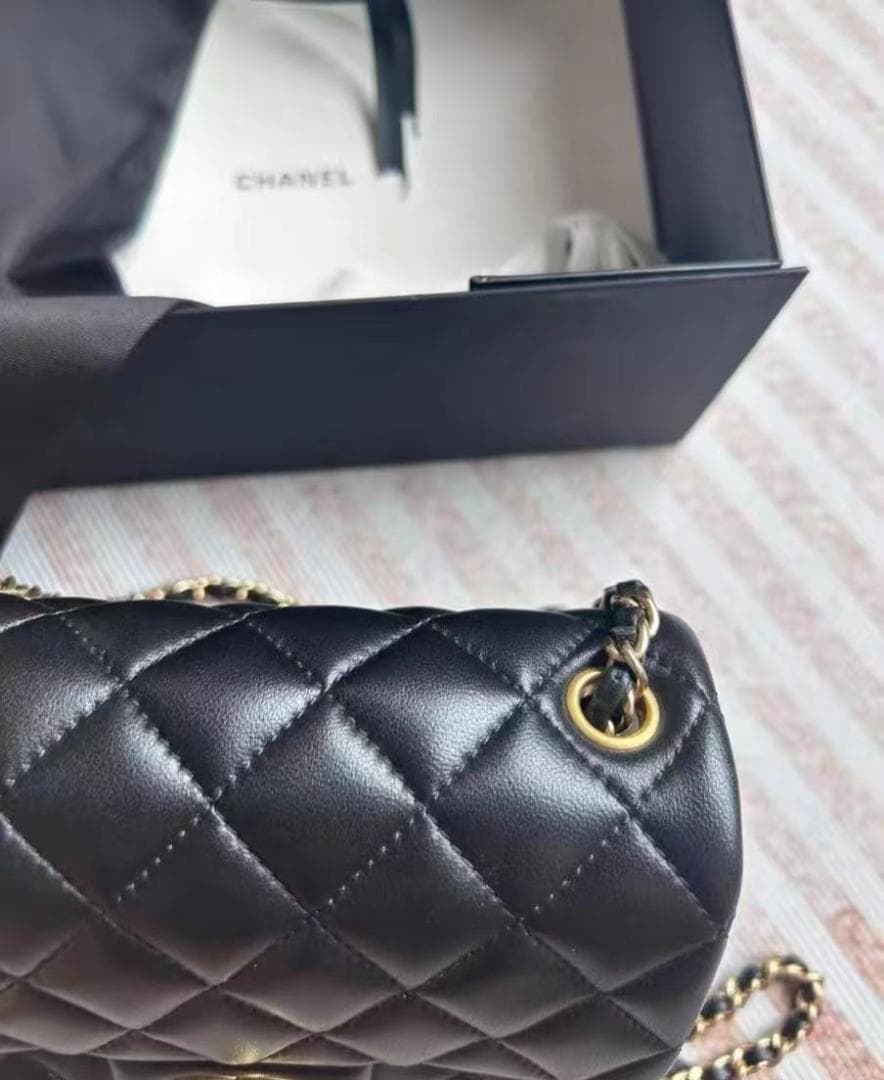 希少✨ 状態良好 cHaNeL✨ ブラック レザー ショルダーバッグ
