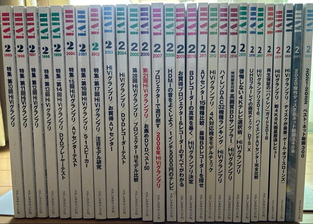 雑誌 HiVi（ハイヴィ）　2月号のみ　1995年〜2022年（全28冊）