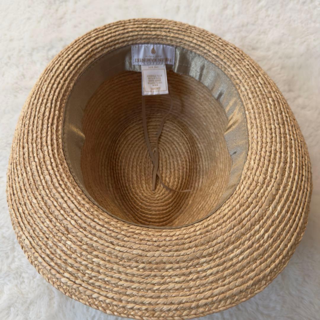 美品　ヘレンカミンスキー　Avara アヴァラ　中折れ　ラフィア　ハット