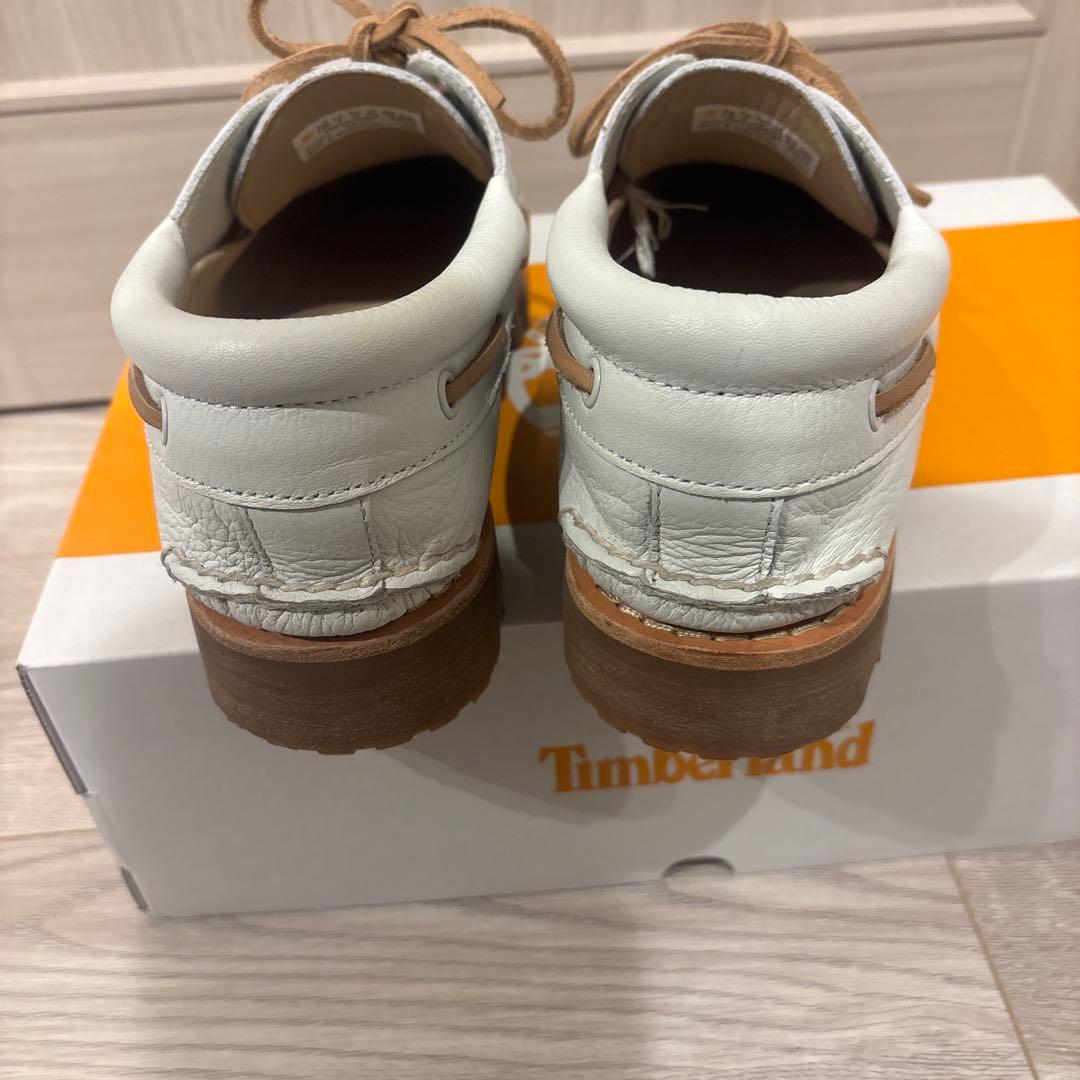 Timberland ホワイトモカシン　3EYE