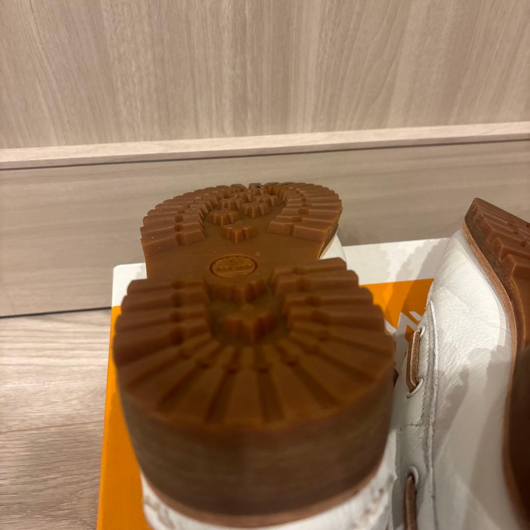 Timberland ホワイトモカシン　3EYE