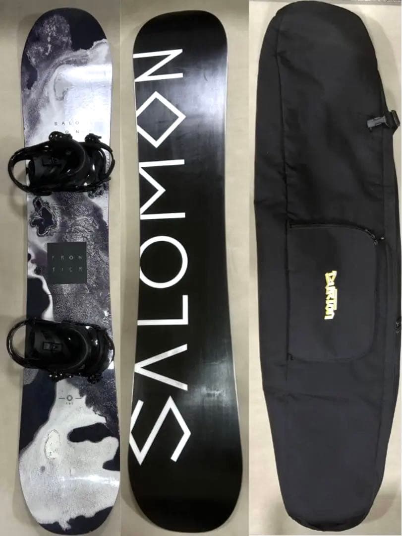 高年式サロモン スノーボード3点セット　157 +ビンディング+ボードケース