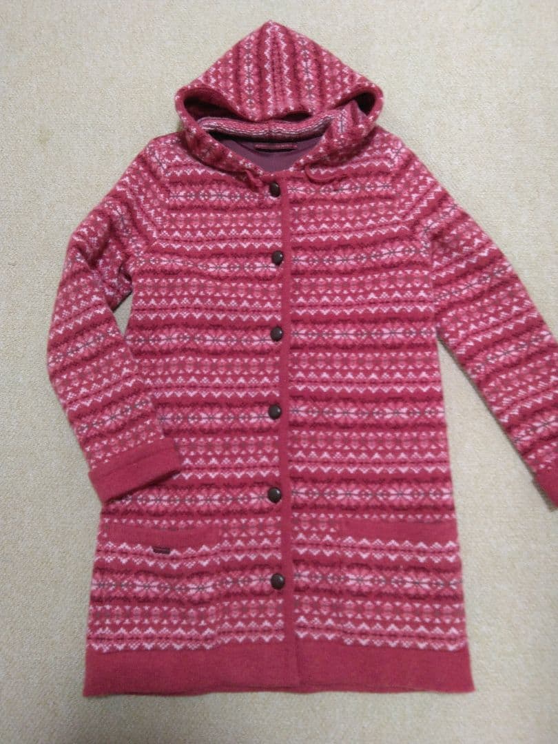 マドモアゼルノンノン フード付きニットコート