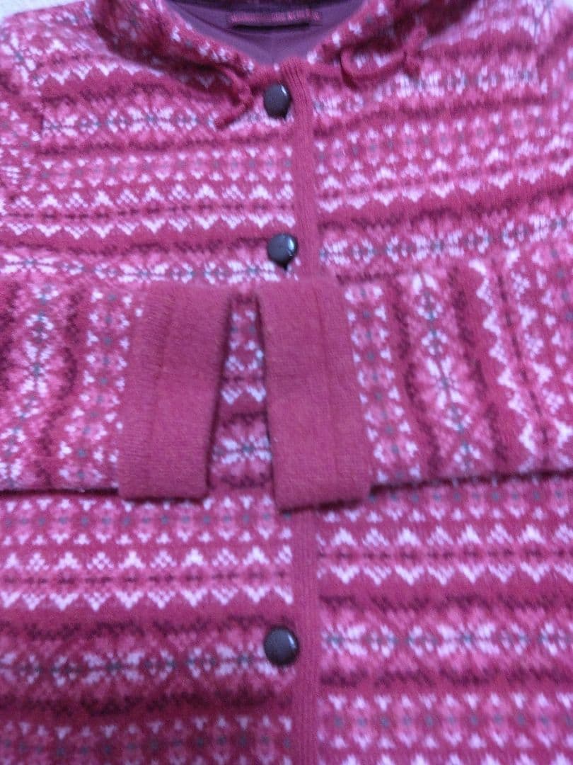 マドモアゼルノンノン フード付きニットコート