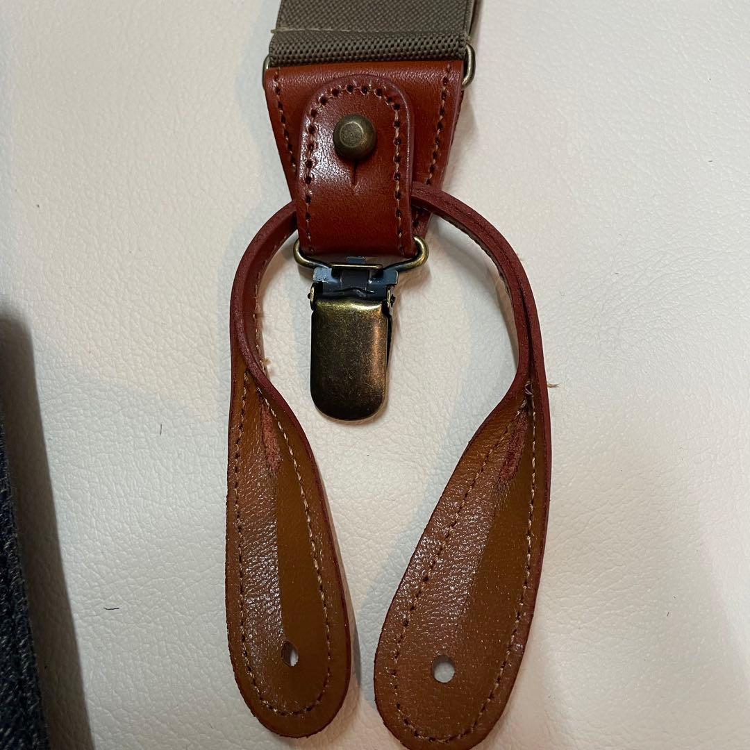 新品　オルゲイユ　ORGUEILミリタリー サスペンダー ブラウン カーキ