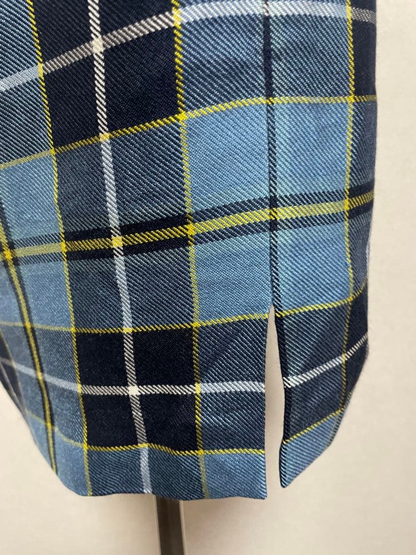 ミナペルホネン　シルクタータンチェックワンピース重ね着